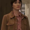 Leighton Meester Good Cop Bad Cop Brown Suede Jacket