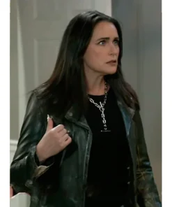 Lois Cerullo General Hospital Black Leather Jacket