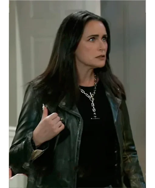 Lois Cerullo General Hospital Black Leather Jacket