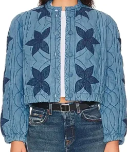 Maddie Townsend Sweet Magnolias Floral Quilted Jacket For Sale