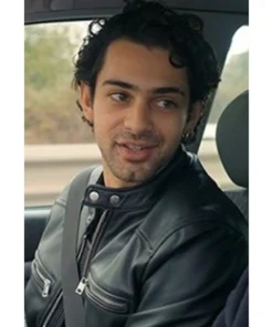 Massimiliano Caiazzo My Family Black Leather Jacket