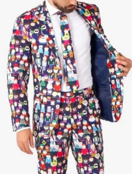 Mens South Park Pattern 2 Piece Suit