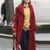 Naomi Watts The Friend Red Wool Coat