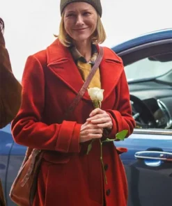 Naomi Watts The Friend Red Wool Coat For Sale