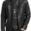 Patrick Quinn Going Dutch S01 Black Leather Jacket For Sale