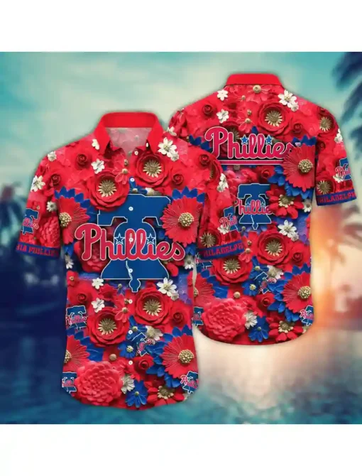 Philadelphia Phillies Hawaiian Red Shirt