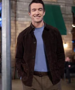 Robert Buckley An Unexpected Valentine Brown Suede Jacket For Sale