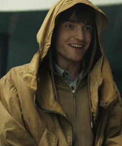 Robert Pattinson Mickey 17 Brown Hooded Jacket For Sale