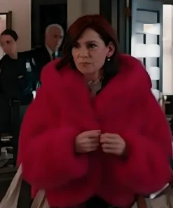 Shop Carrie Preston Elsbeth S02 Pink Fur Coat