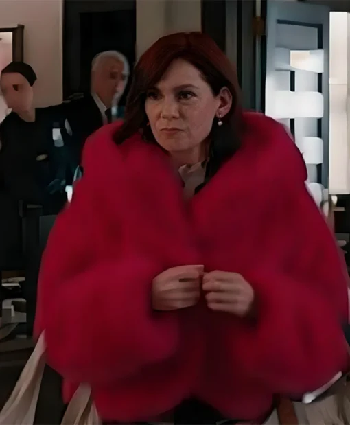 Shop Carrie Preston Elsbeth S02 Pink Fur Coat