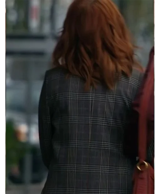 Shop Emily Tennant The Wish Swap Grey Plaid Blazer