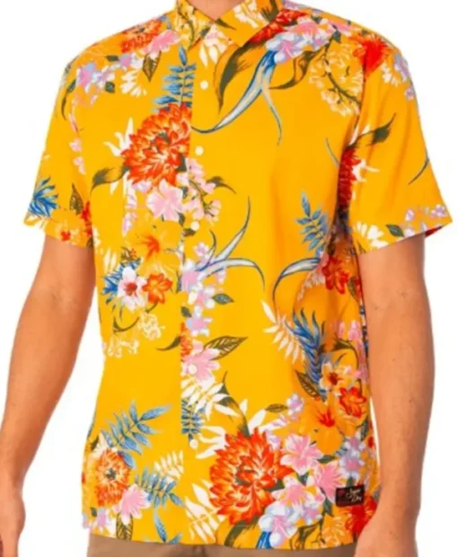 Shop Going Dutch S01 Parker Young Hawaiian Yellow Shirt