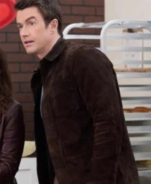 Shop Robert Buckley An Unexpected Valentine Brown Suede Jacket