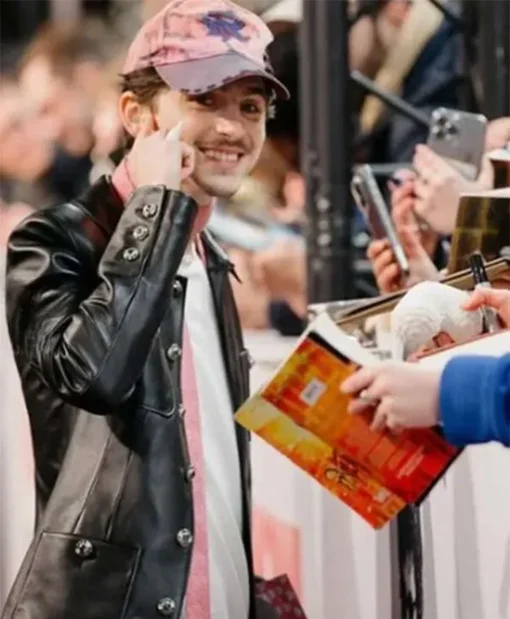 Shop Timothée Chalamet A Complete Unknown Genuine Leather Jacket