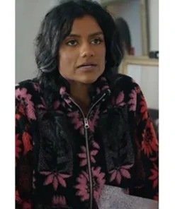 Simone Ashley Picture This Black Floral Jacket