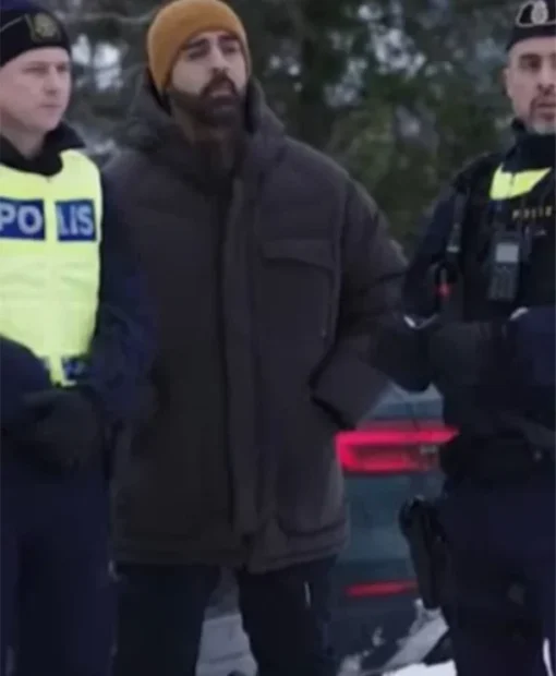 The Åre Murders Kardo Razzazi Brown Puffer Jacket