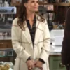 The Young and the Restless Chelsea Newman White Check Coat