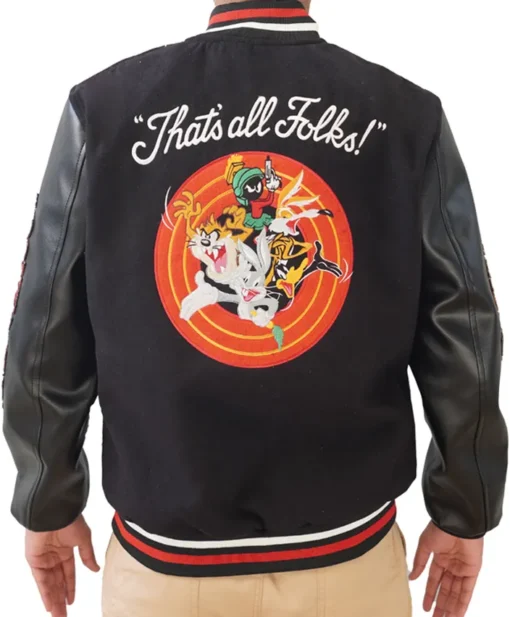 Vintage Looney Tunes Varsity Jacket Back