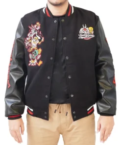 Vintage Looney Tunes Varsity Jacket Front