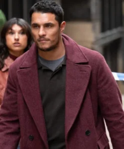 Virdee Harry Virdee Purple Trench Coat For Sale