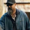 A Working Man 2025 David Harbour Denim Jacket Front