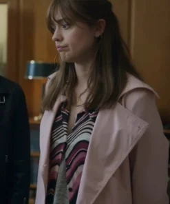 Aimee Lou Wood Toxic Town Pink Coat For Sale