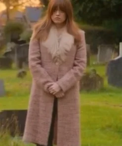 Aimee Lou Wood Toxic Town Wool Coat For Sale