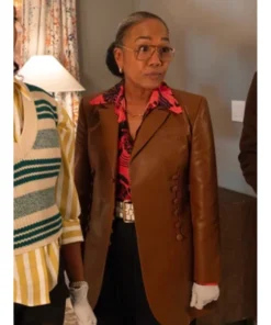 Amanda Will Trent S03 Brown Leather Blazer