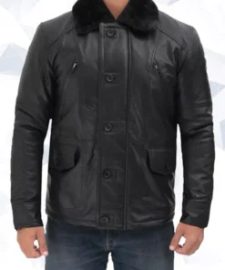 Amandad Four Pockets Shearling Leather Jacket
