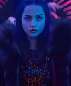 Ana de Armas Ballerina Fur Jacket