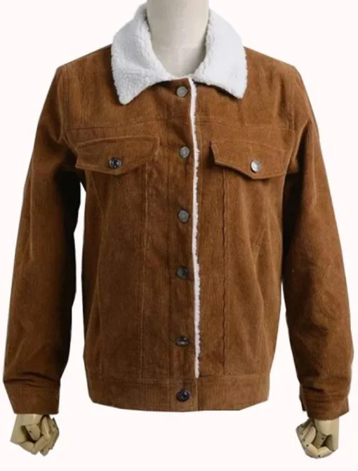 Asher Angel Shazam Brown Shearling Jacket