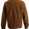 Asher Angel Shazam Brown Shearling Jacket Back