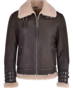 David Brown Flying Shearling Leather Jacket