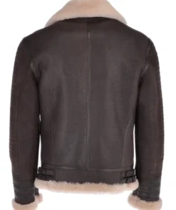 David Brown Flying Shearling Leather Jacket Back