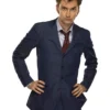 Doctor Who David Tennant 10th Doctor Brown Pinstripe Blue Suit