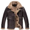 Edwards Sheepskin Shearling Fur Dark Brown Jacket