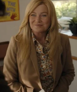 Ellen Pompeo Good American Family Brown Blazer For Sale