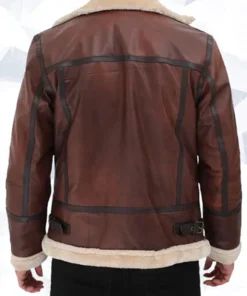 Erin-SF Bomber Shearling Brown Jacket Back