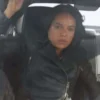 Fast And Furious 9 Letty Ortiz Black Leather Jacket Front