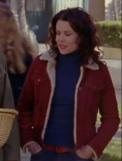 Gilmore Girls Lorelai Gilmore Shearling Jacket Front