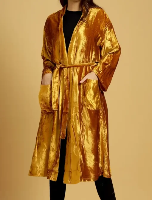 Gold Kimono Robe Front