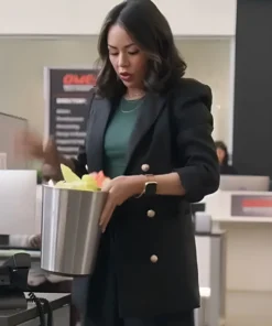 Janel Parrish Return to Office Black Blazer For Sale