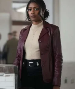 Javicia Leslie High Potential Leather Blazer