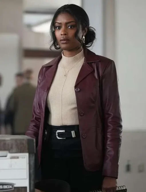 Javicia Leslie High Potential Leather Blazer