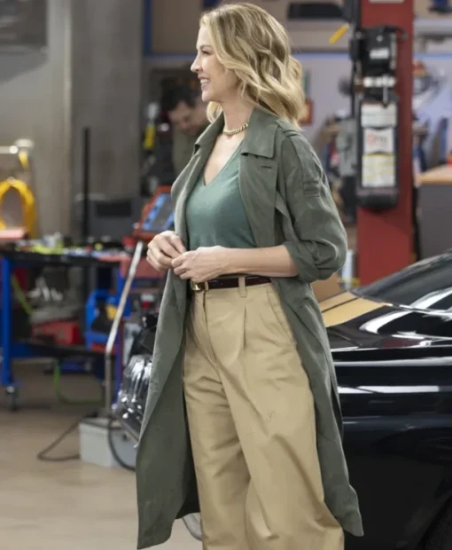 Jenna Elfman Shifting Gears S01 Green Coat For Sale