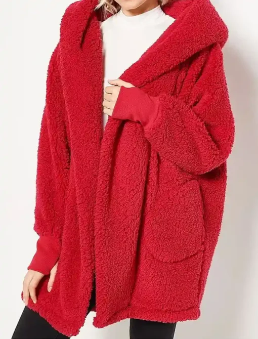 Jill Martin Sherpa Red Coat