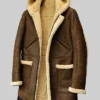 Joshua Brown Fur Hooded Leather Jacket