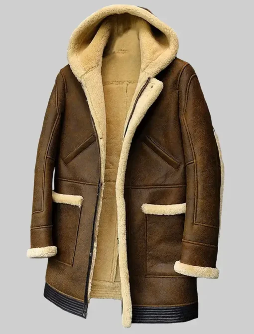 Joshua Brown Fur Hooded Leather Jacket