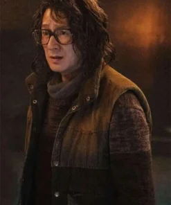 Ke Huy Quan The Electric State Brown Corduroy Vest