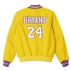 Kobe Bryant Bomber Yellow Jacket Back
